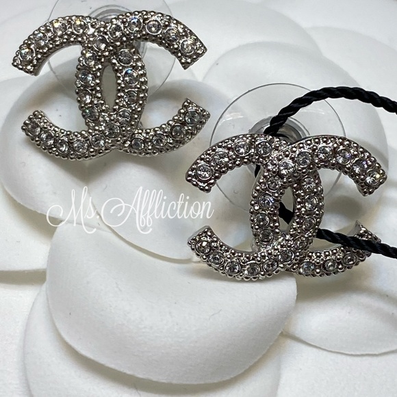 CHANEL Jewelry - Sold on eBay! CHANEL CC Earrings *Rare Silver 2020